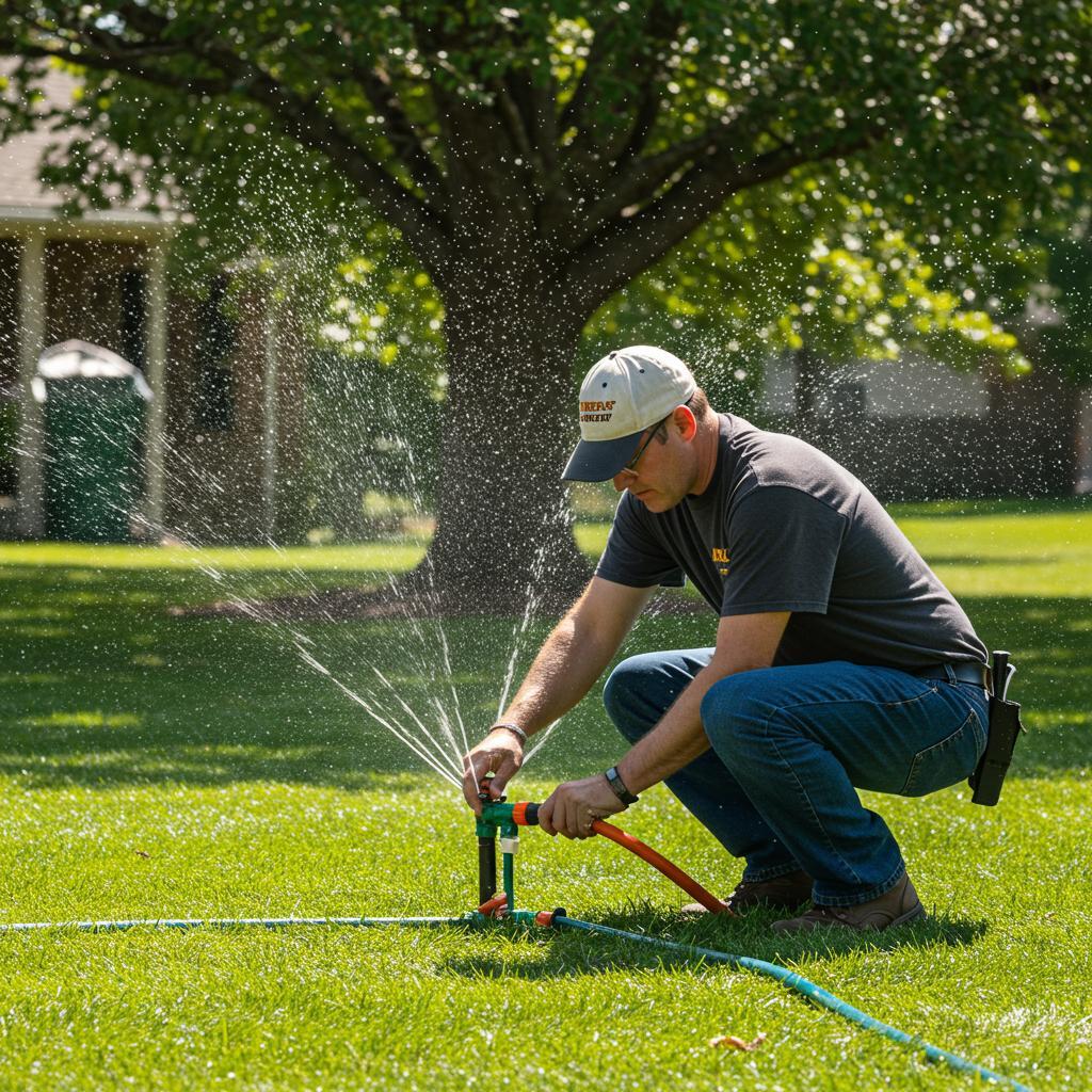 Flexible polyethylene irrigation pipe being installed in a garden, showcasing adaptability and ease of use